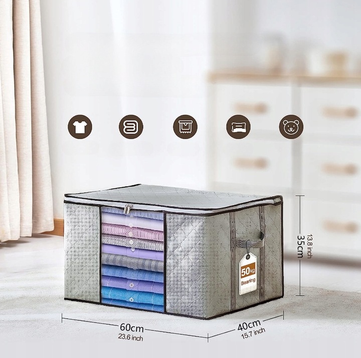 6X TORBA DO PRZECHOWYWANIA UBRAŃ ORGANIZER PUDEŁKA DO SZAFY POJEMNIKI