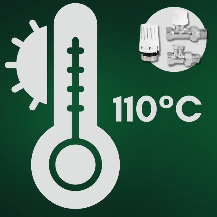ZESTAW TERMOSTATYCZNY PROSTY ZAWÓR ZASILAJĄCY POWROTNY GŁOWICA DO