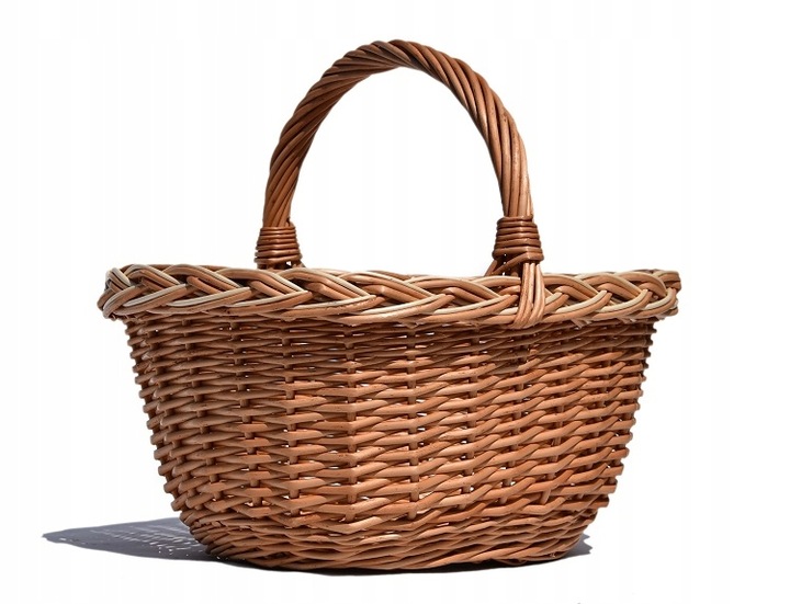 Koszyczek na zakupy wiklinowy do lasu, grzyby PREZENT Kosz do zbioru