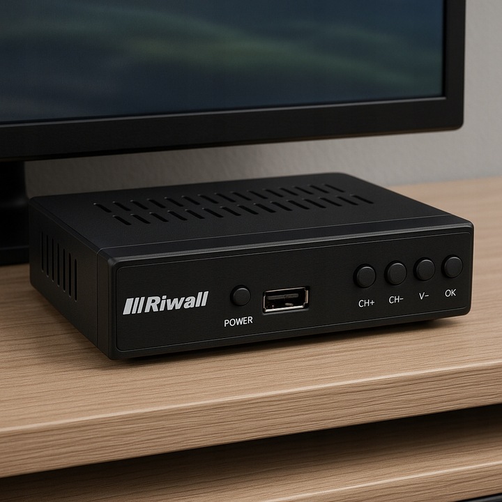 TUNER DEKODER DVB-T2 HEVC TV NAZIEMNEJ H.265 USB HDMI PILOT RIWALL