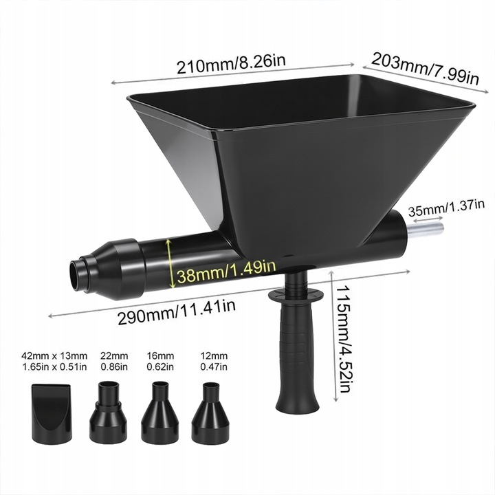 MASZYNA PISTOLET DO FUGOWANIA USZCZELNIANIA NA WIERTARKĘ ADAPTER + 4