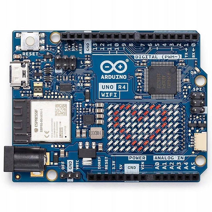 Mikrokontroler Arduino UNO R4 WiFi oryginał ABX00087 wyświetlacz 12x8 USB-C