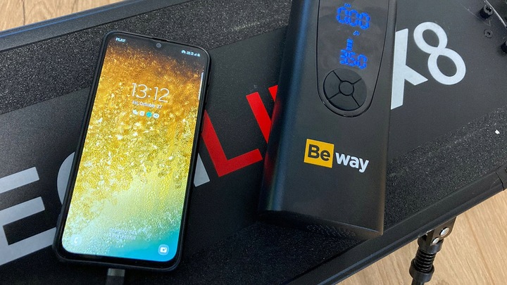 POMPKA ELEKTRYCZNA NAJMOCNIEJSZA 9000 mAh 150psi BEWAY DO ROWERU ROWEROWA