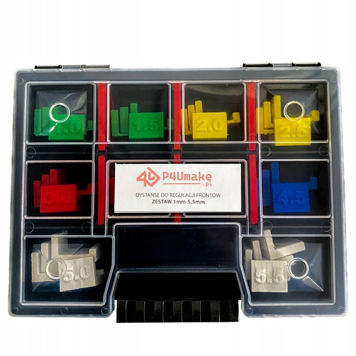 Zestaw DYSTANSÓW DO REGULACJI FRONTÓW 1-5.5mm