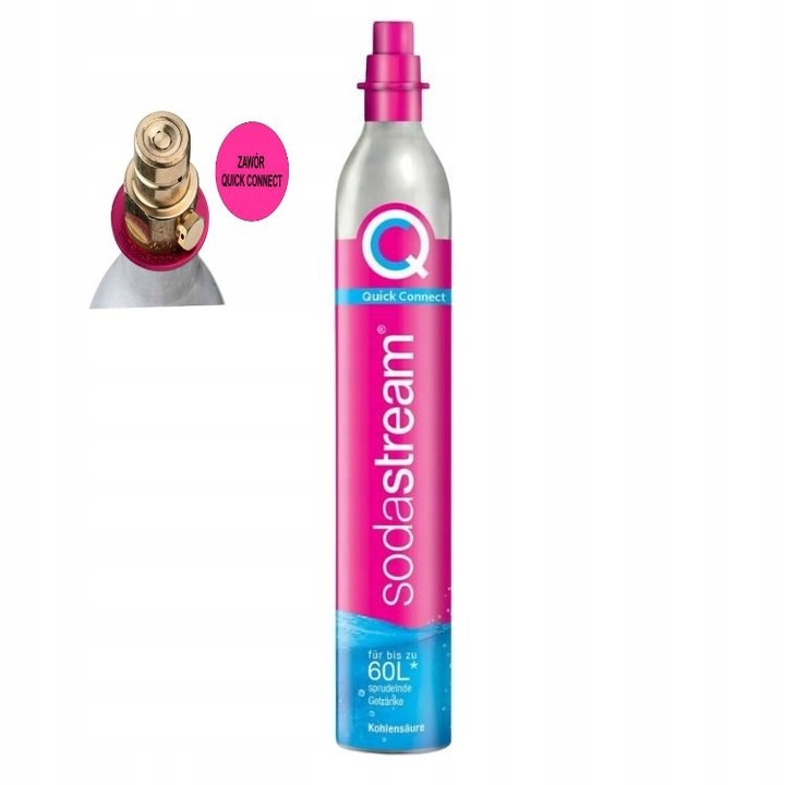 SodaStream nabój CO2 Quick Connect cylinder różowy