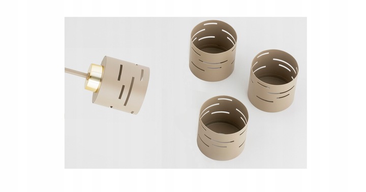 Lampa Sufitowa Plafon Żyrandol Ecru Beżowa Kaszmir Vox Led