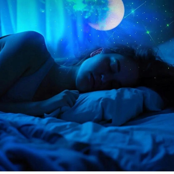 Projektor Gwiazd Astronauta Rzutnik Kosmonauta Lampka Nocna z Głośnikiem BT