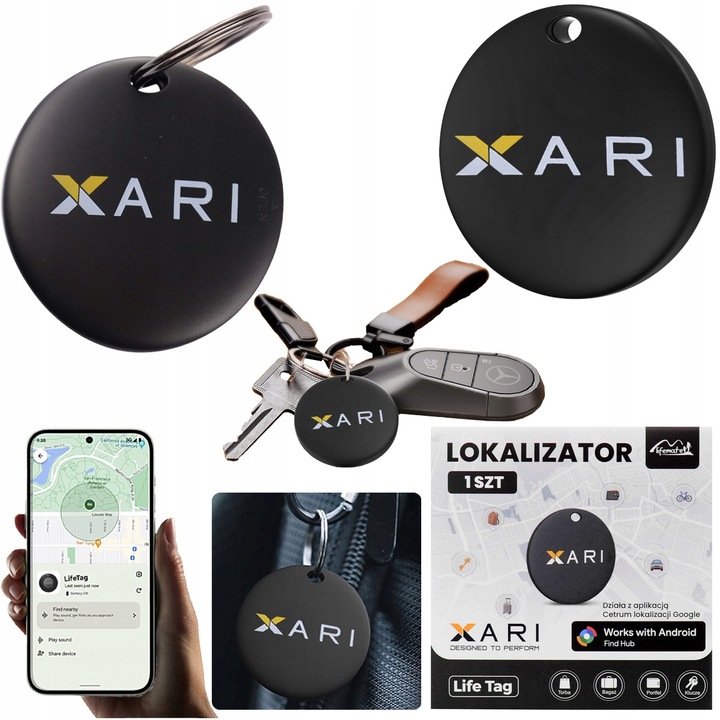 Lokalizator GPS Life Tag Lifemate XARI Android do plecaka kluczy