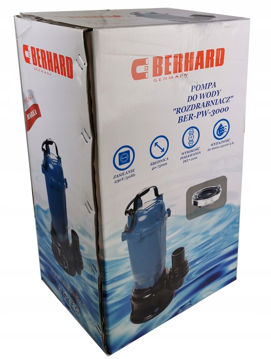 POMPA DO SZAMBA I BRUDNEJ WODY SZLAMOWA Z ROZDRABNIACZEM BERHARD
