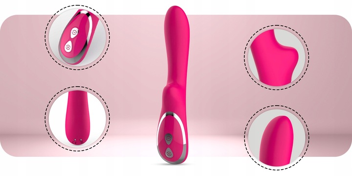 WIBRATOR DAMSKI INTENSYWNYCH ORGAZMÓW 10 FUNKCJI MASAŻER PUNKTU G 2W1 MOCNY