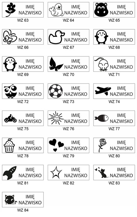 TRODAT PIECZĄTKA ZNAKOWANIE UBRAŃ DO PRZEDSZKOLA ZŁOBKA SZKOŁY DZIECKO