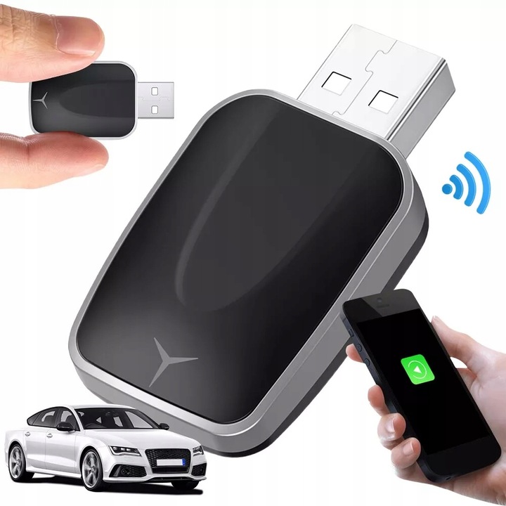 ADAPTER MODUŁ CARPLAY ANDROID AUTO BEZPRZEWODOWY WFI BT DLA IOS