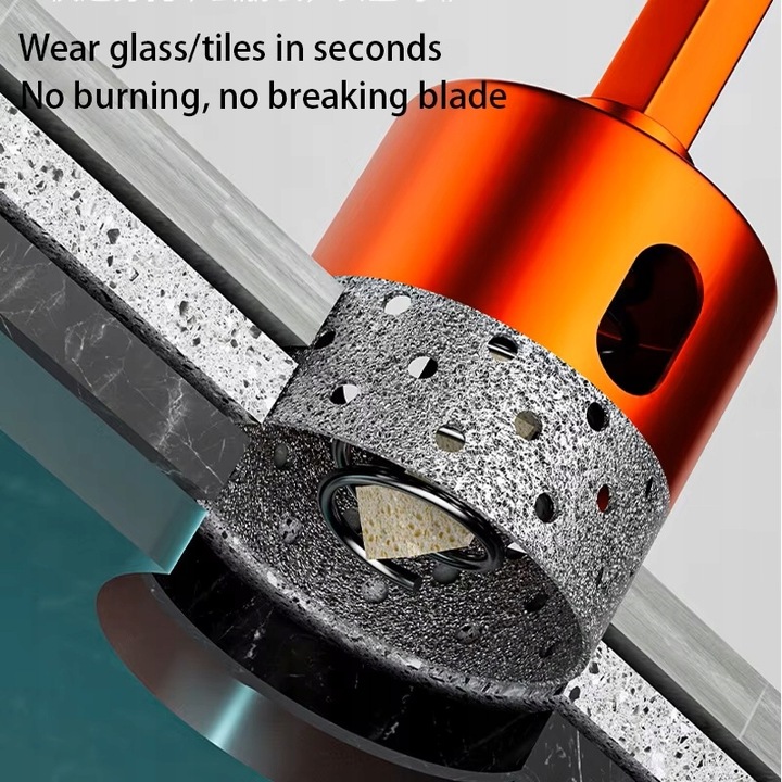 OTWORNICA DIAMENTOWA KORONKA DO GRESU M14 ZESTAW ⌀ 6,8,10,35,68 mm ADAPTER