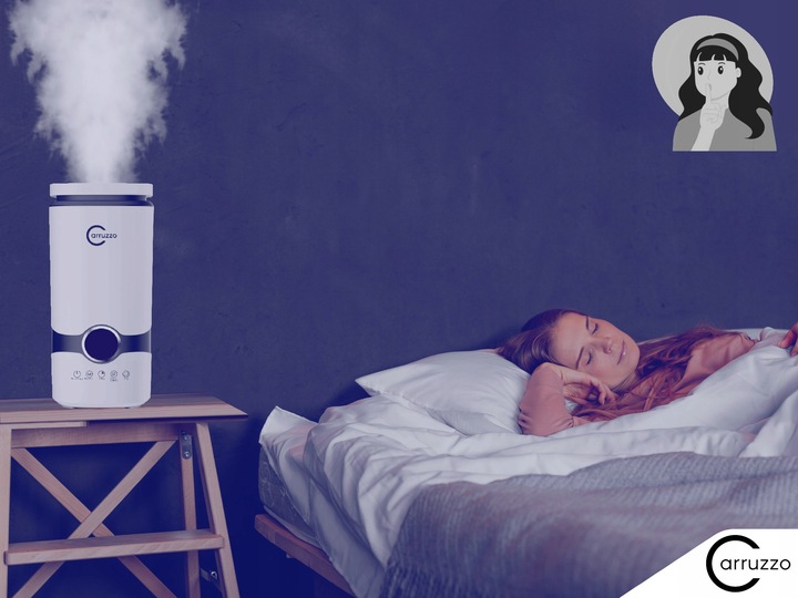 Nawilżacz powietrza AUTOMATYCZNY + AROMATERAPIA 3w1 +12 OLEJKÓW FILTR