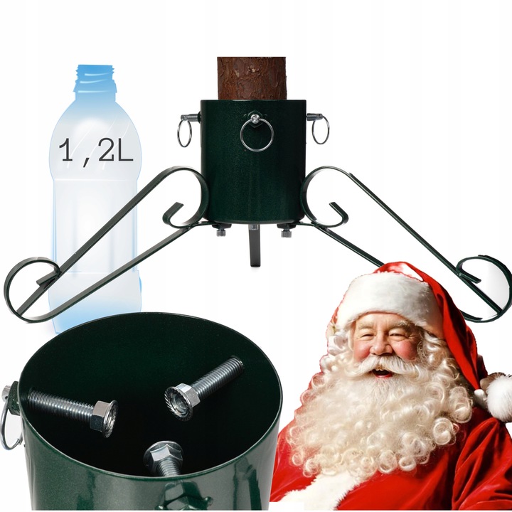 Stojak CHOINKOWY METALOWY pod choinkę podstawka drzewko pojemnik