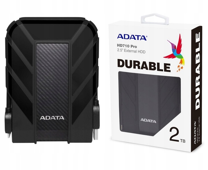 ADATA Durable HD710 PRO Dysk Zewnętrzny 2TB USB3.2 czarny