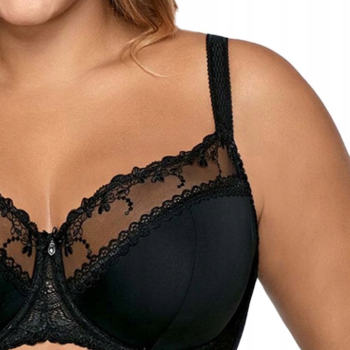 AVA stanik biustonosz półusztywniany wygodny AV-1030 SEMI-SOFT czarny 100G