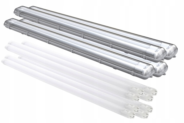 4x Oprawa Hermetyczna lampa LED do garażu 120cm oprawa natynkowa