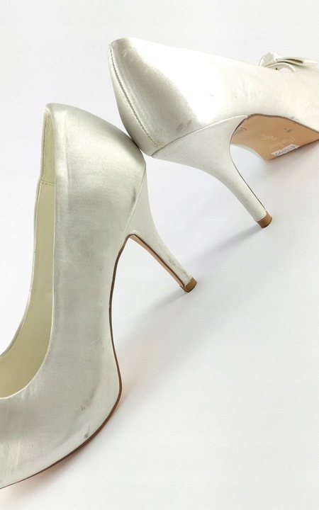 satynowe Buty ślubne 38