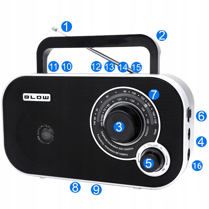 RADIO KUCHENNE RETRO BLUETOOTH USB SD 230V PRZENOŚNE NA BATERIE R6