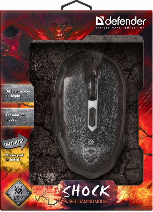 Przewodowa optyczna mysz dla graczy SHOCK gaming