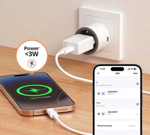 Gniazdko SONOFF S60ZB Zigbee 3.0 Wtyczka Pomiar Prądu Mocy Energii