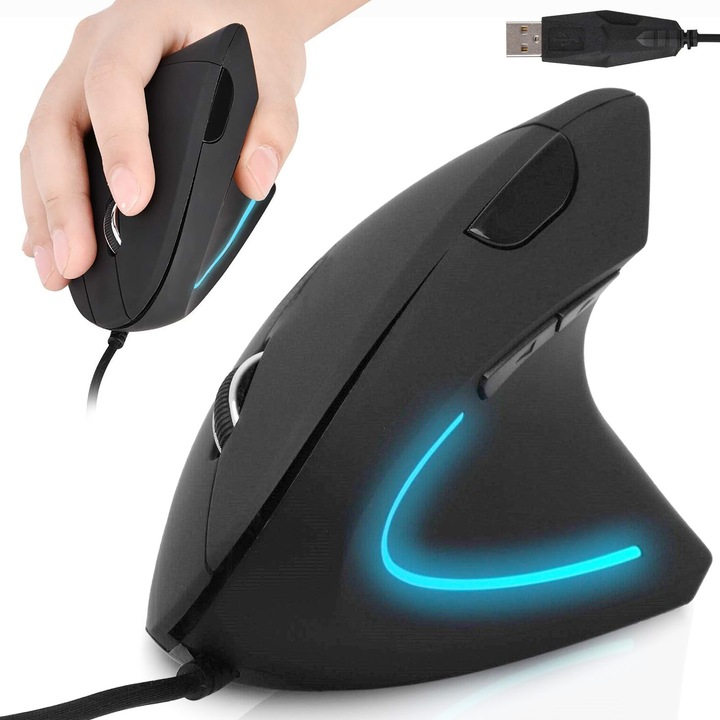 Myszka wertykalna RENEW FORCE pionowa MYSZ ergonomiczna przewodowa CICHA