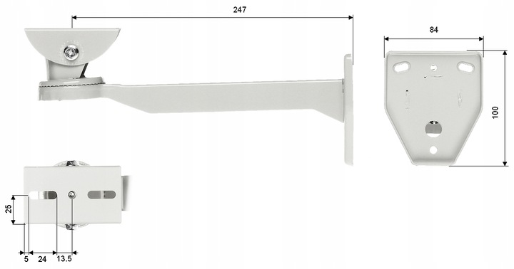 Uchwyt stalowy do obudów i kamer BR-260H