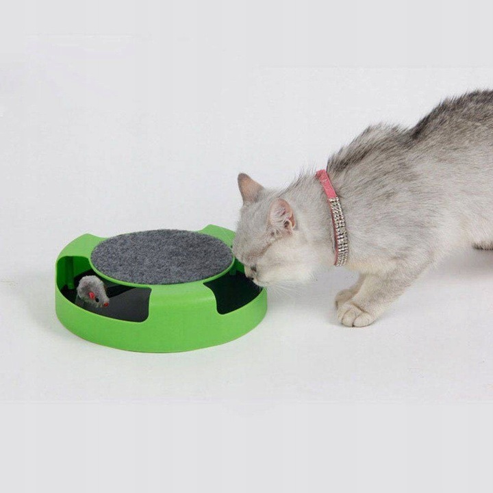 ZABAWKA DLA KOTA interaktywn KÓŁKO Z MYSZKĄ drapak