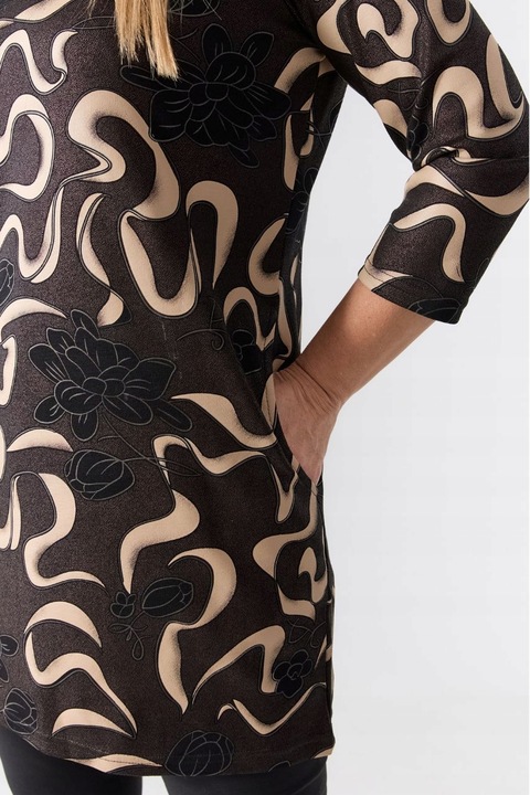 Tunika damska elegancka bluzka 3/4 rękaw POLSKI PRODUCENT duże