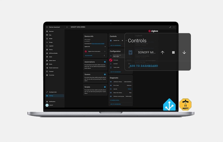 Sonoff MINI-ZBRBS Inteligentny Mini Przełącznik Do Rolet ZigBee 3.0