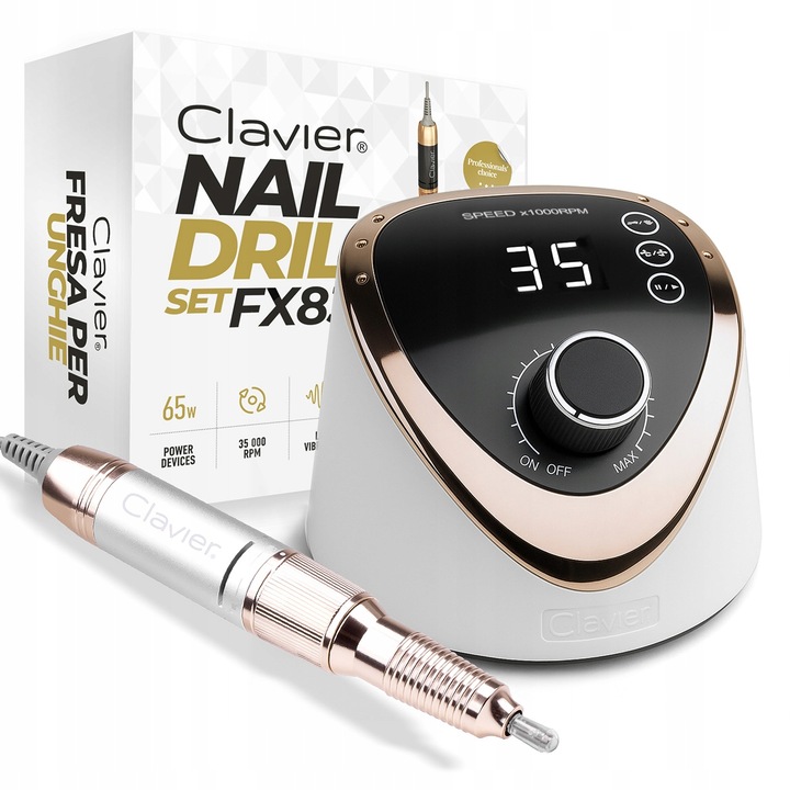 Frezarka Do Paznokci Super Mocna 65W Profesjonalna Clavier FX830