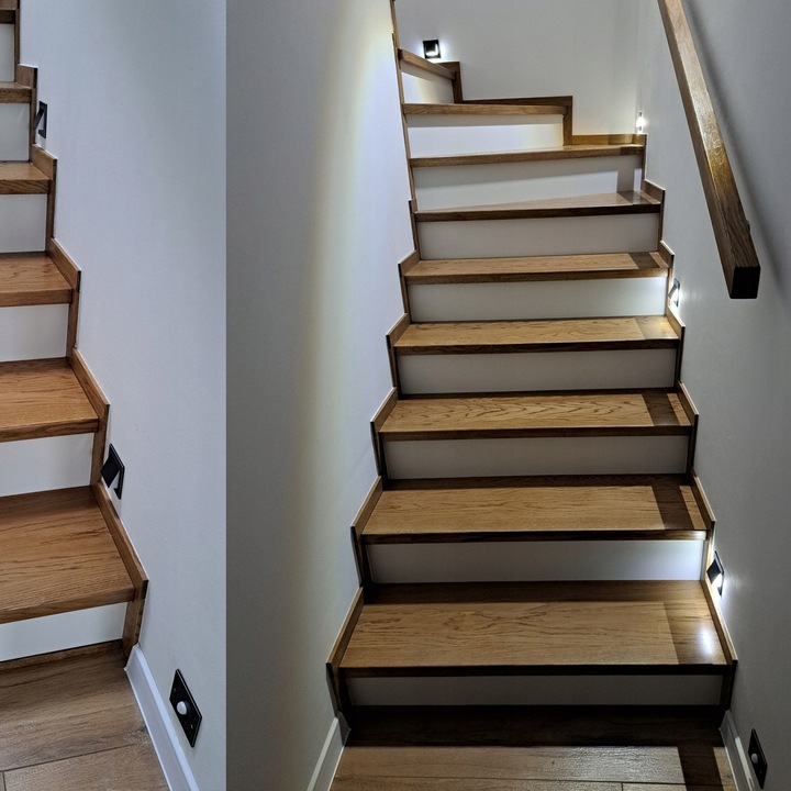 Oświetlenie schodowe oprawa lampka schodowa LED 230V 2W Czarna Q6 Skinder