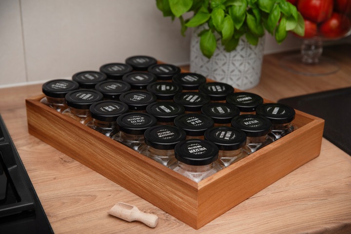 Pojemniki na przyprawy 24 szt 120ml organizer słoiczki słoiki