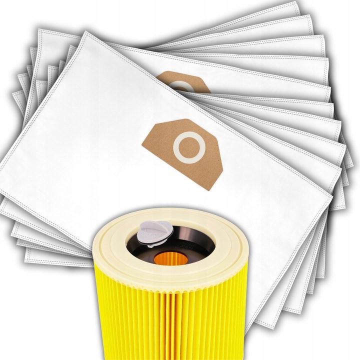 10x WORKI DO ODKURZACZA KARCHER WD3 WOREK WD 3 WD WD 6 SE 4001 Plus