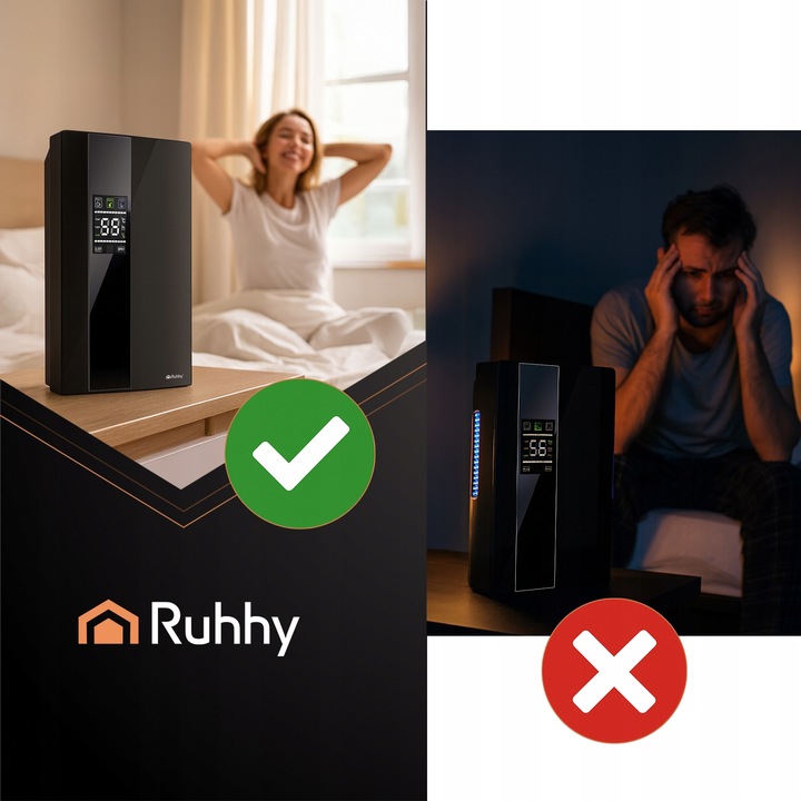 Osuszacz Powietrza Pochłaniacz Wilgoci 24h Mocny Oczyszczacz UV TiO2