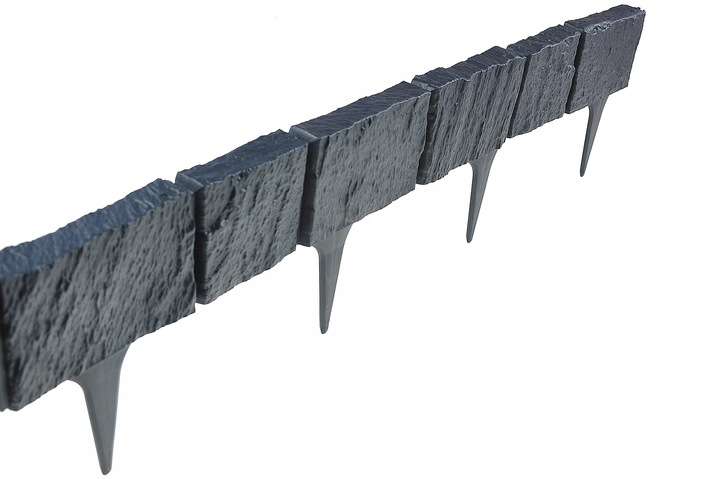 390 cm Piękna PALISADA OGRODOWA Szeroki Rant STEIN Kamień Łupany