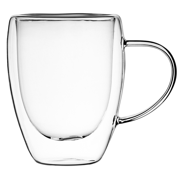 SZKLANKI TERMICZNE DO KAWY HERBATY LATTE 350ml KUBKI PODWÓJNE ŚCIANKI 6 szt