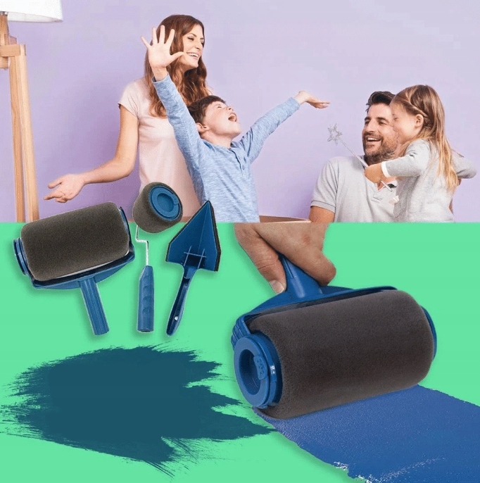 WAŁEK DO MALOWANIA SCIAN NIEKAPIĄCY UNIWERSALNY WAŁKI ZESTAW MALARSKI 5w1