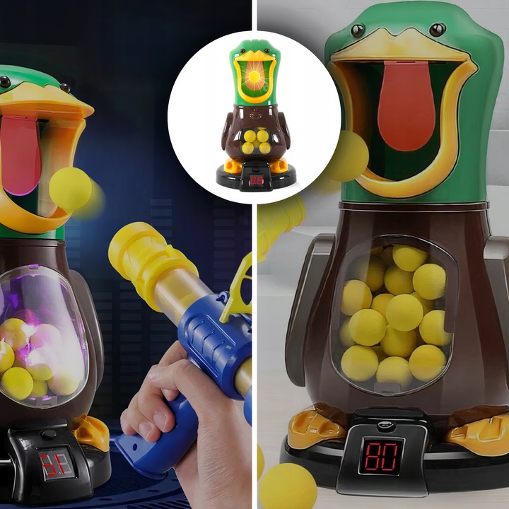 GŁODNA KACZKA STRZELANIE DO CELU PISTOLET ZABAWKOWY 2X GRA ZRĘCZNOŚCIOWA