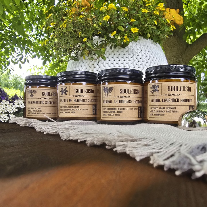 Świece Zapachowa Sojowe w Szkle, handmade, eco Zestaw 4x Świeczka 100