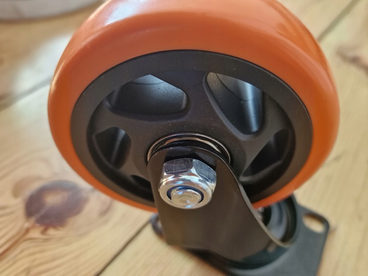 Zestaw 4 kółek kółka 100 mm warsztatowe do wózka obrotowe z hamulcem