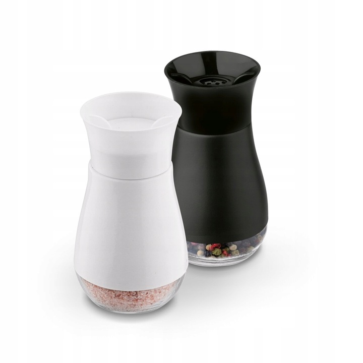 Zestaw CHLEBAK Stalowy i 2 POJEMNIKI na przyprawy Tadar Satino Black