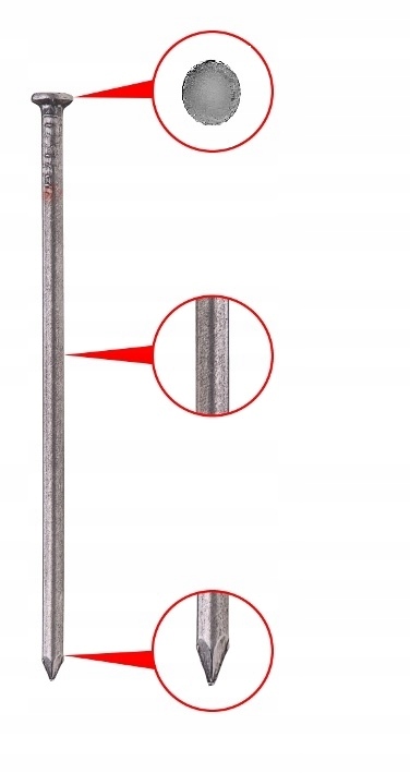 Gwoździe budowlane 4.0x100mm # CZARNE # - 5KG