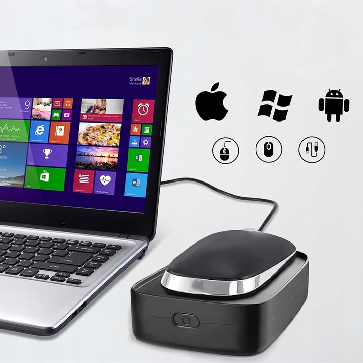 MOUSE JIGGLER MOVER AUTOMATYCZNY USB DLA ZACHOWAJ AKTYWNY EKRAN KOMPUTER