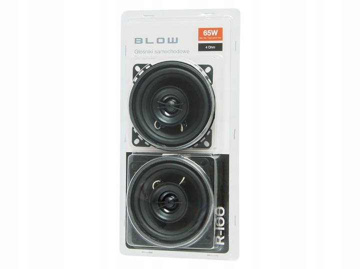 2x MOCNE GŁOŚNIKI SAMOCHODOWE DWUDROŻNE 65W 100mm 10cm 4'' NA