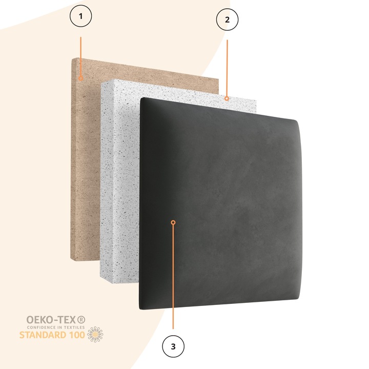 PANELE TAPICEROWANE NA ŚCIANĘ WEZGŁOWIE 40x40cm PANEL TAPICEROWANY