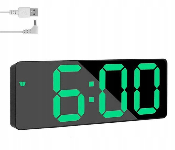 ZEGAR ELEKTRONICZNY LED BUDZIK ZEGAREK Z ALARMEM B