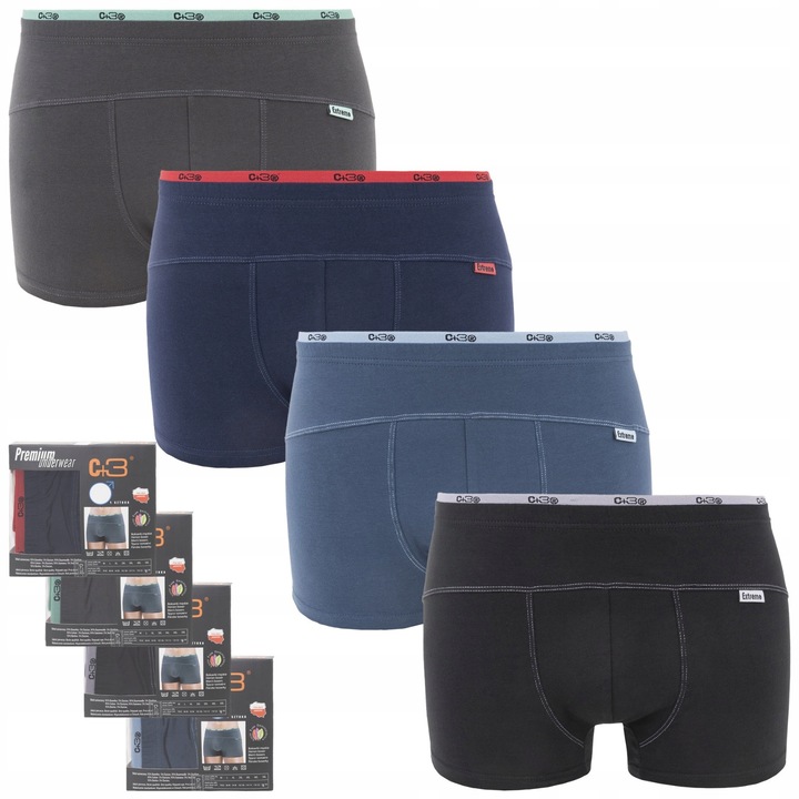4x BOKSERKI PREMIUM C+3 BAWEŁNIANE ROZMIAR L