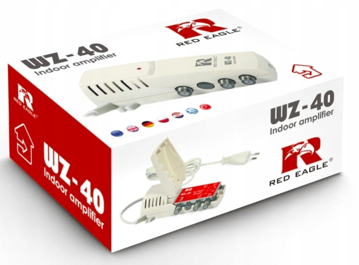 WZMACNIACZ Antenowy AKTYWNY Rozgałęźnik na 4 TV Anteny DVBT DVBT2 WZ-40